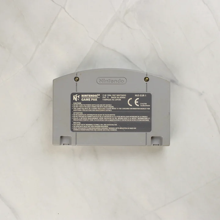 Bomberman 64 N64 cartridge hátlap Bomberman 64 Nintendo 64 cartridge hátoldala