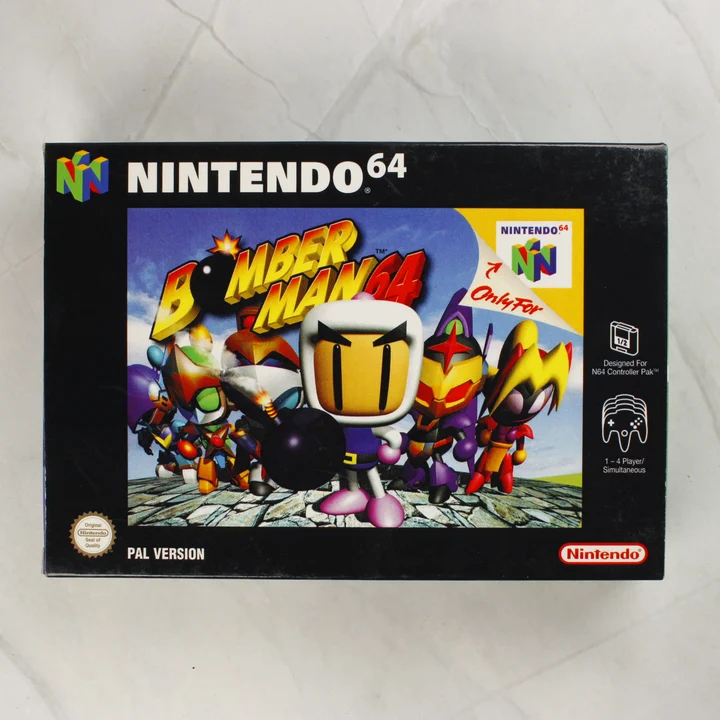 Bomberman 64 N64 doboz Bomberman 64 Nintendo 64 doboz elölnézete