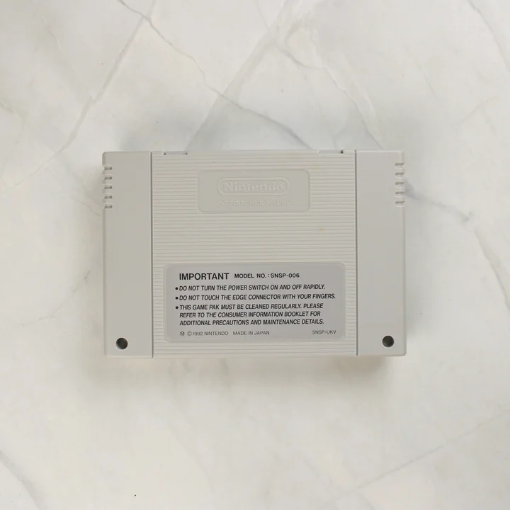 Pit-Fighter SNES cartridge hátlap Pit-Fighter SNES cartridge hátoldala