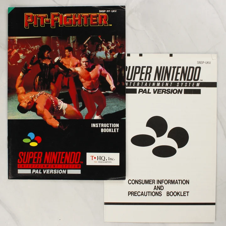Pit-Fighter SNES kézikönyvek Pit-Fighter SNES használati útmutató és tájékoztató