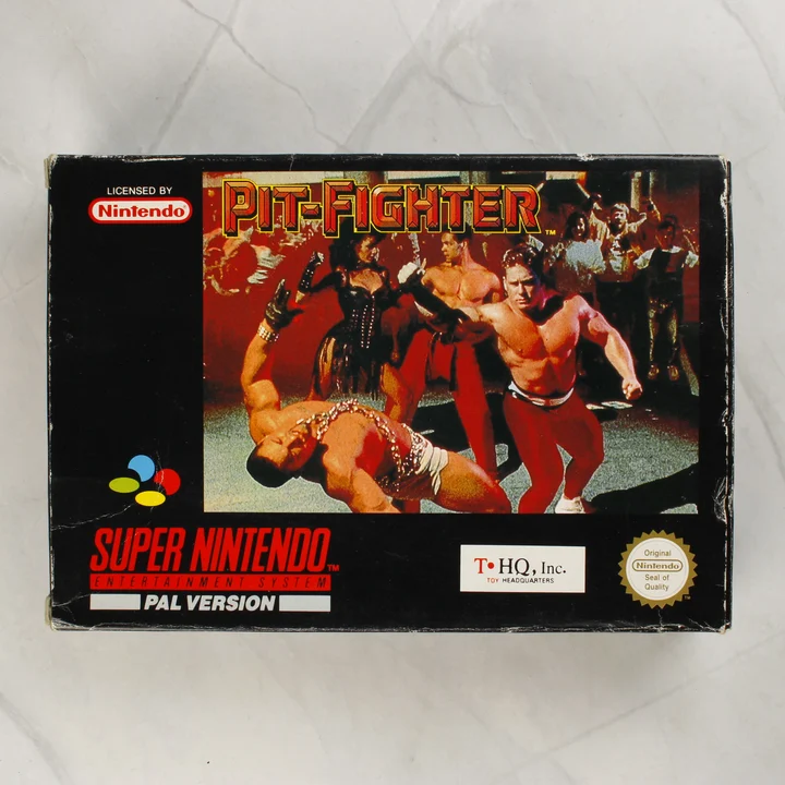 Pit-Fighter SNES doboz Pit-Fighter SNES játék dobozának előlapja