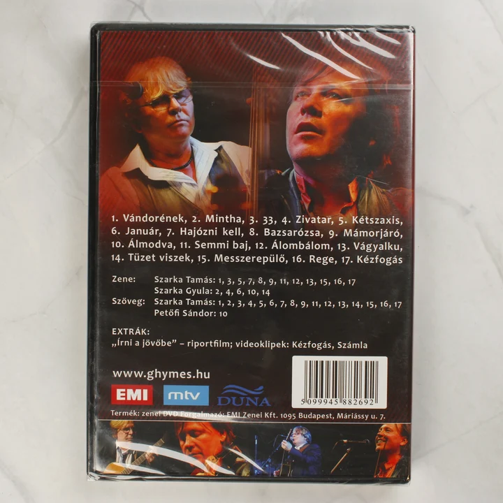 Ghymes A 25 év Aréna DVD hátlapja
