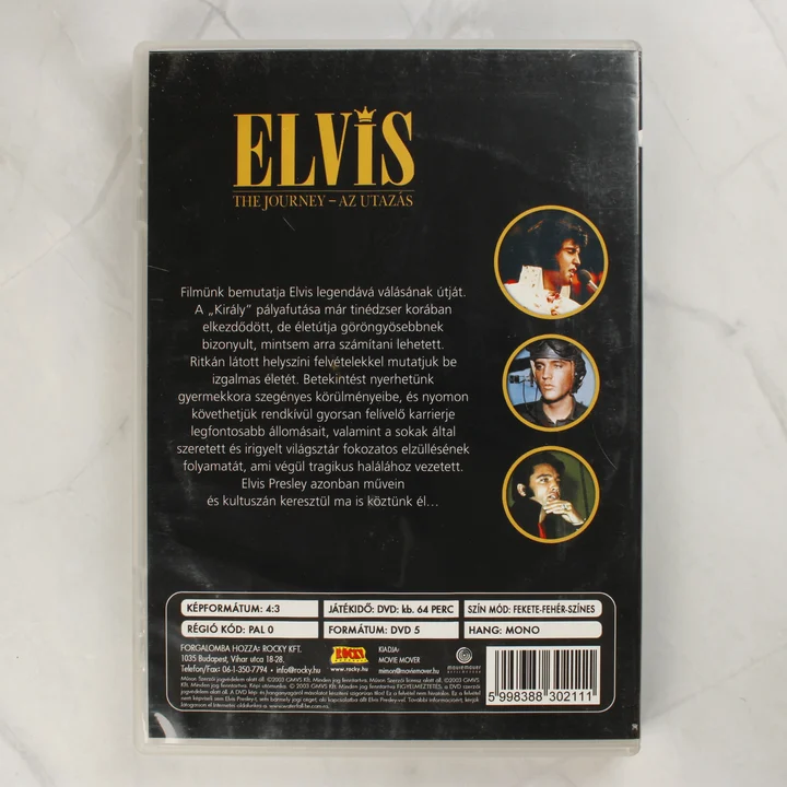Elvis: The Journey – Az utazás DVD hátoldala technikai adatokkal