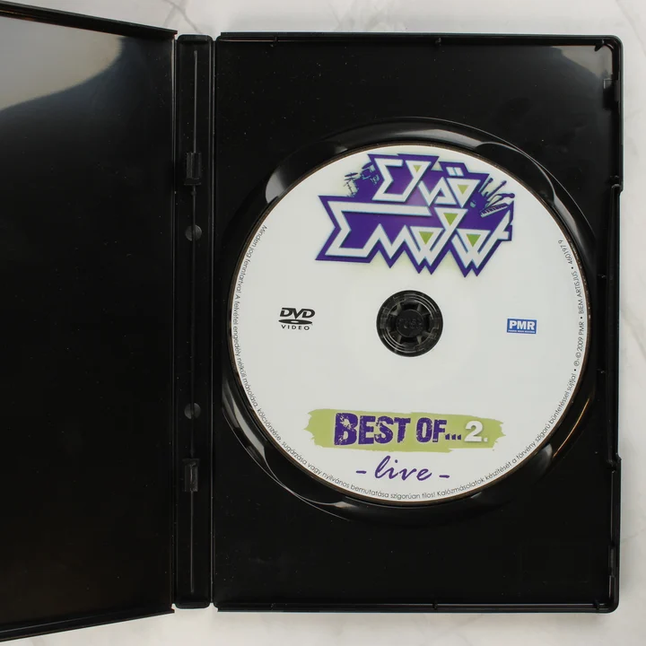 Első Emelet Best of... 2. DVD lemez Nyitott DVD tok az Első Emelet lemezzel