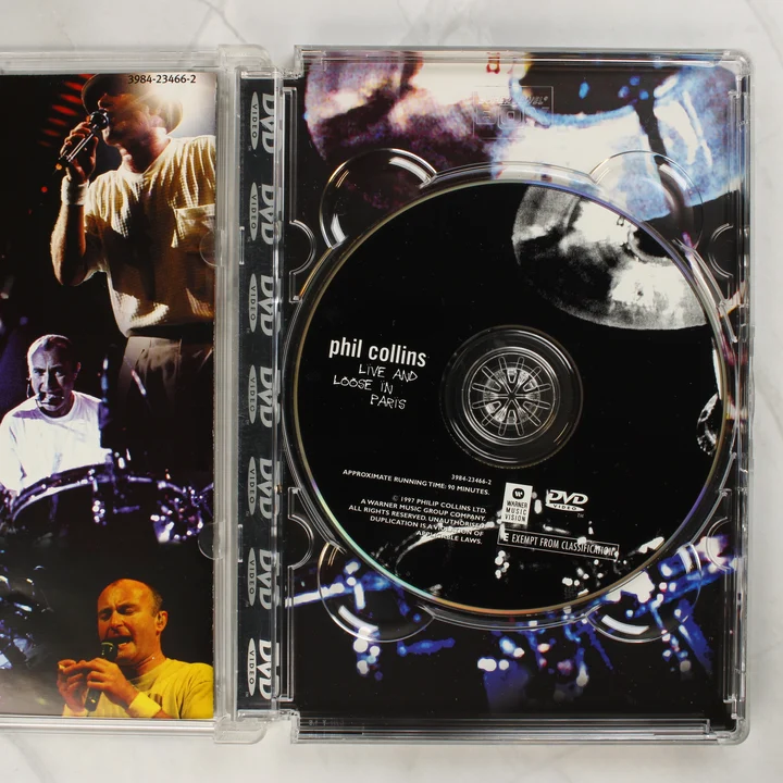 Phil Collins Live and Loose in Paris nyitott tok Phil Collins Live and Loose in Paris nyitott DVD tok