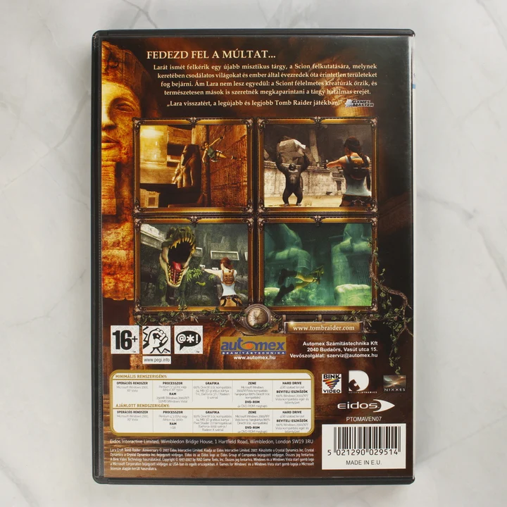 Lara Croft Tomb Raider Anniversary PC játék hátlapja