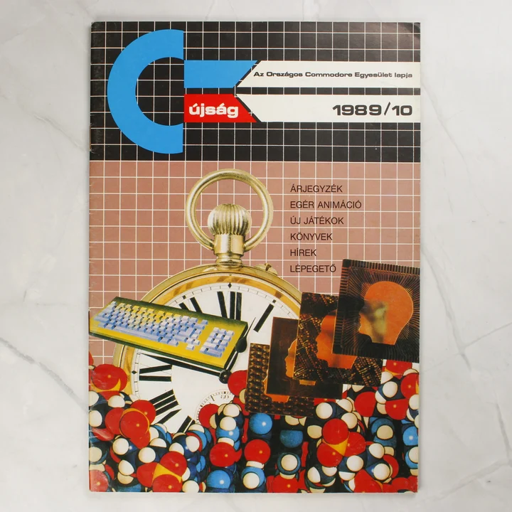 A Commodore Újság 1989/10-es számának színes borítója