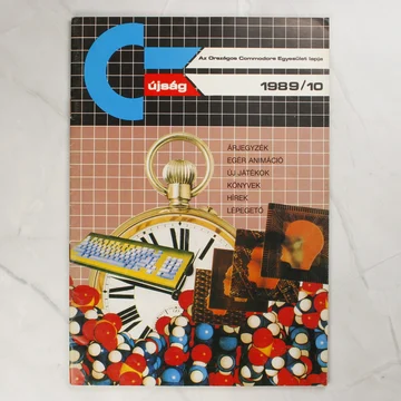 A Commodore Újság 1989/10-es számának színes borítója
