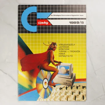 A Commodore Újság 1989/5-ös számának színes borítója