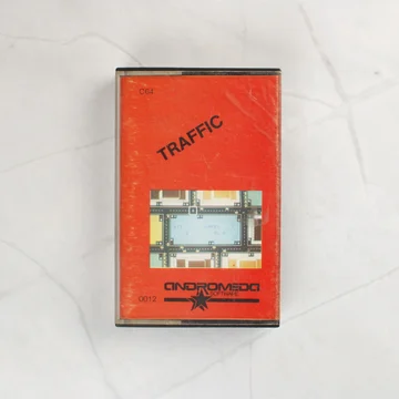 Traffic Commodore 64 videójáték tokja piros borítóval