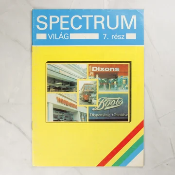 A Spectrum Világ magazin 7. részének sárga borítója