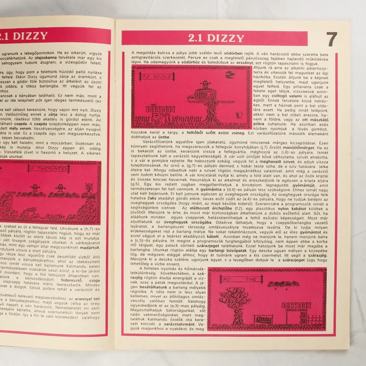 Spectrum Világ Dizzy leírás A magazin belső oldalai a Dizzy játék leírásával