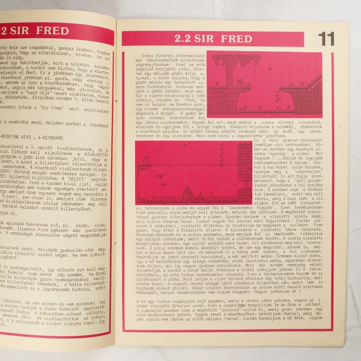Spectrum Világ Sir Fred ismertető A Spectrum Világ magazin belső oldala Sir Fred játékismertetővel