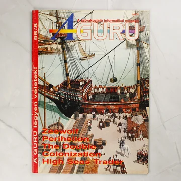 Az 576 Guru magazin 1995. augusztusi számának címlapja egy vitorlás hajóval