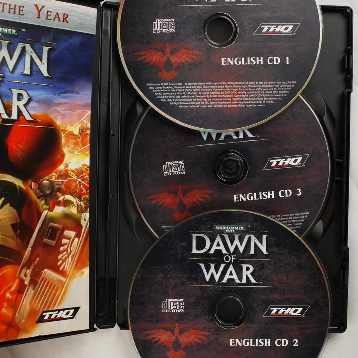 Warhammer 40,000 Dawn of War GOTY lemezek Warhammer 40,000 Dawn of War három darab telepítő CD-je