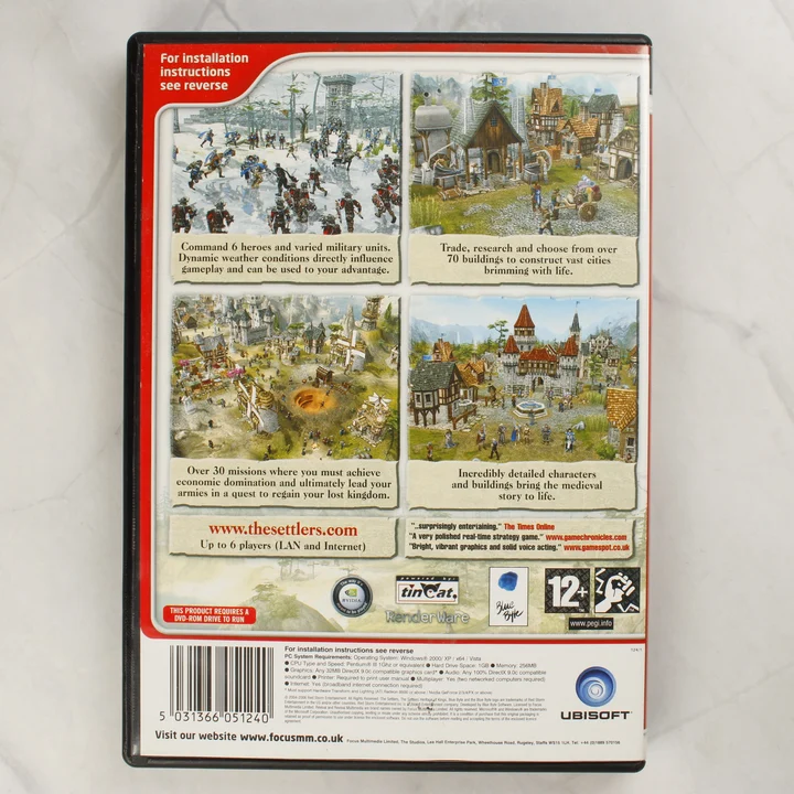 The Settlers: Heritage of Kings PC játék hátlapja