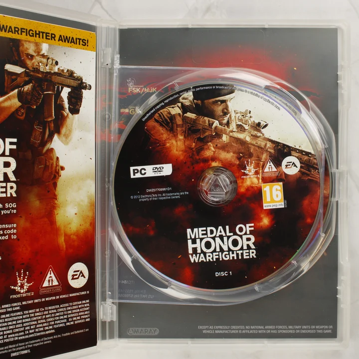 Medal of Honor Warfighter Disc 1 Medal of Honor Warfighter Limited Edition nyitott tok az első lemezzel