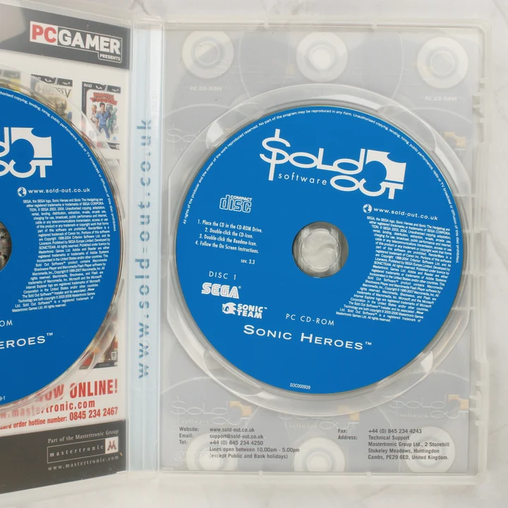 Sonic Heroes PC lemezek Sonic Heroes PC CD lemezek a tokban