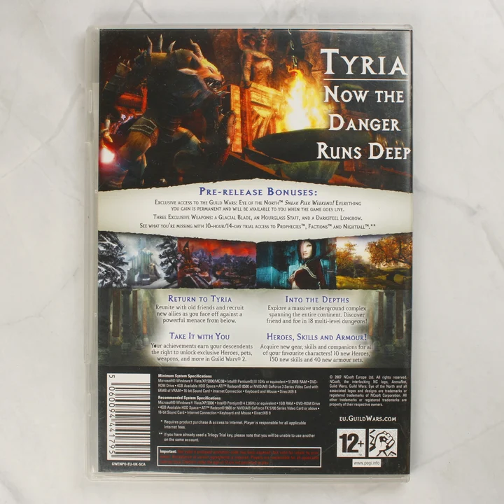 Guild Wars Eye of the North hátlap Guild Wars Eye of the North Pre-Release Bonus Pack hátoldala