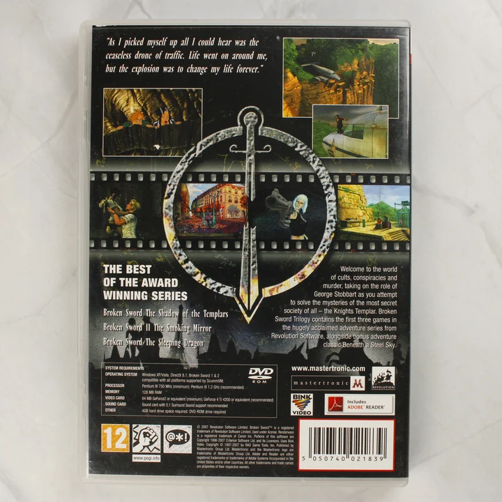 Broken Sword Trilogy PC játék hátoldala