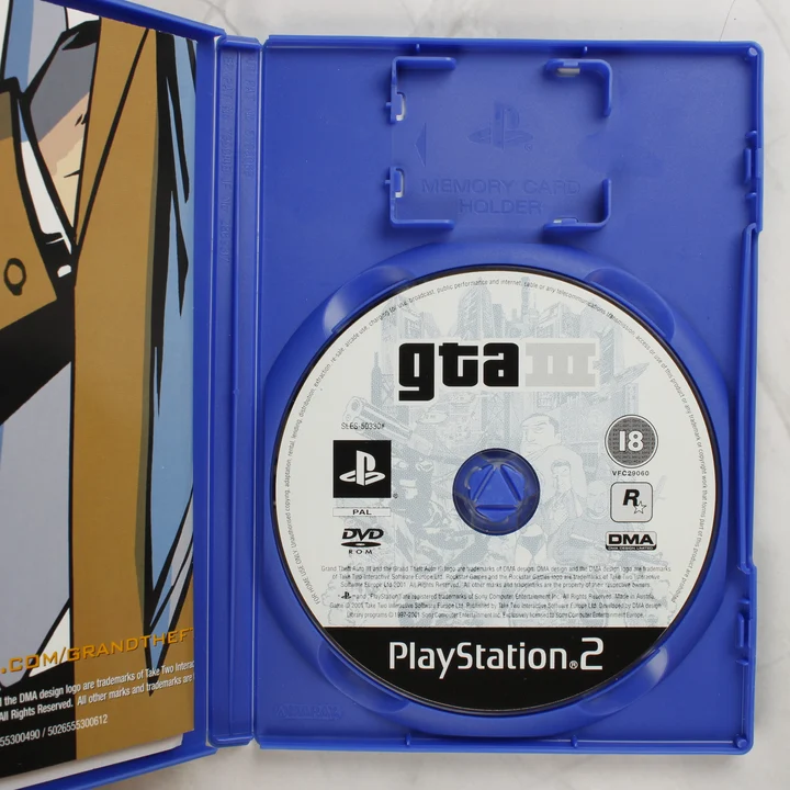 Grand Theft Auto III PlayStation 2 lemez a tokban