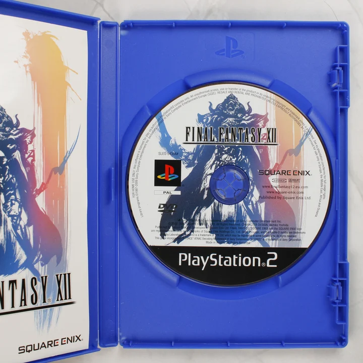 Final Fantasy XII PS2 lemez Final Fantasy XII PlayStation 2 nyitott tok és lemez
