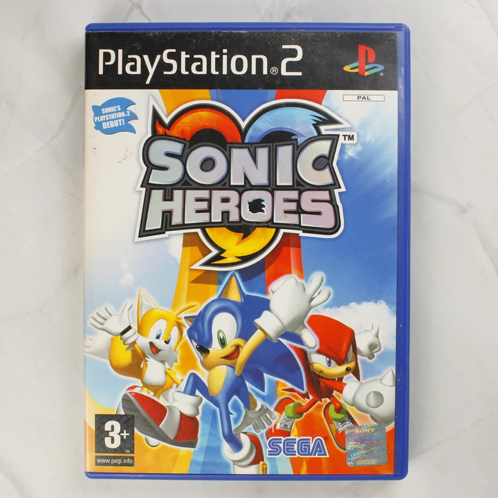 Sonic Heroes PS2 előlap Sonic Heroes PlayStation 2 játék borítója