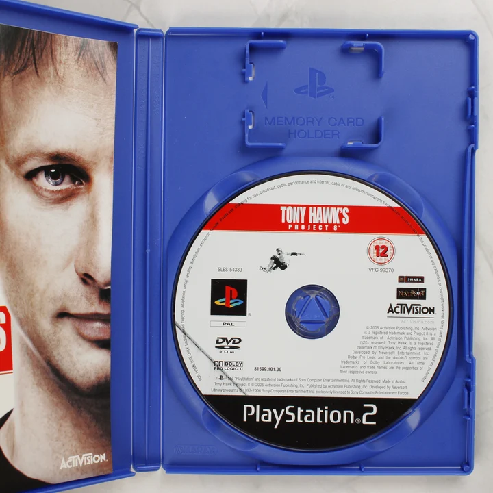 Tony Hawk's Project 8 PS2 lemez és tok Tony Hawk's Project 8 PlayStation 2 nyitott tok és lemez