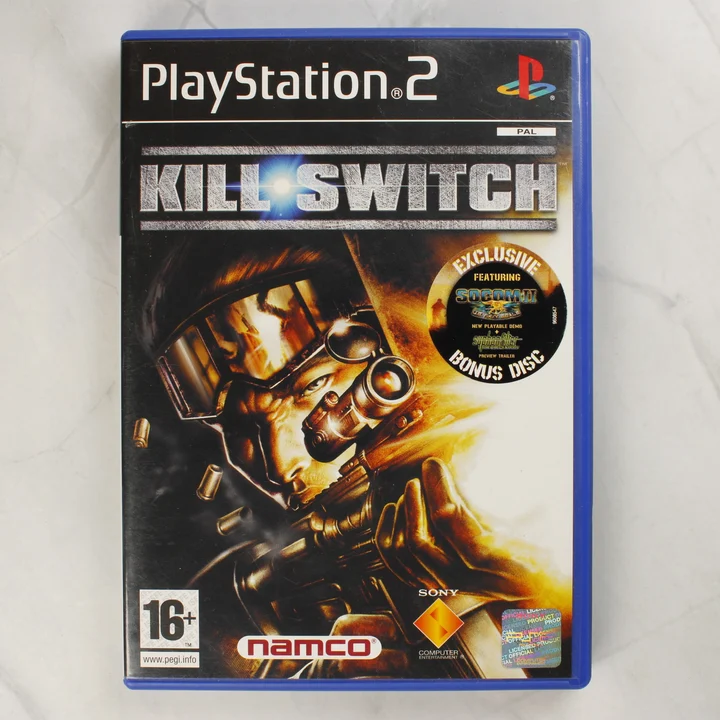 Kill Switch PS2 borító Kill Switch PlayStation 2 játék előlapi borítója