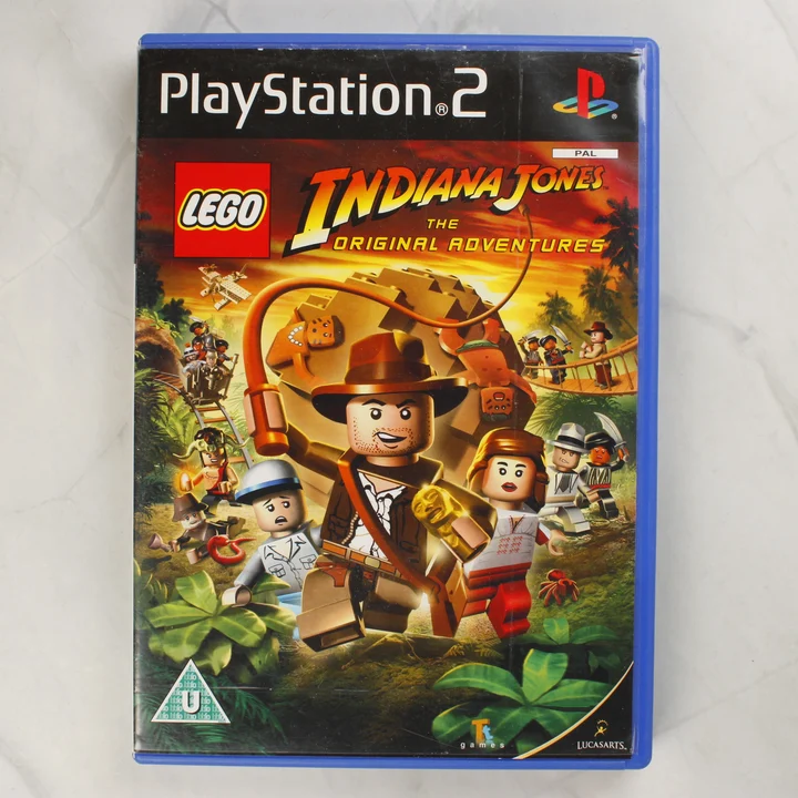 LEGO Indiana Jones PS2 előlap LEGO Indiana Jones PlayStation 2 játék tokjának előlapja