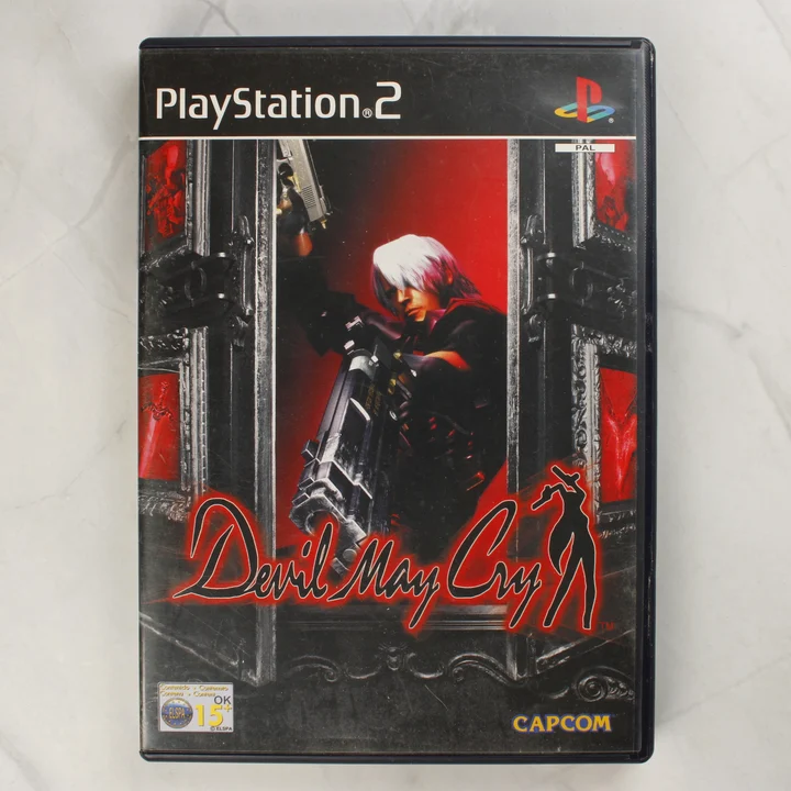 Devil May Cry PS2 elülső borító Devil May Cry PlayStation 2 játék borítója