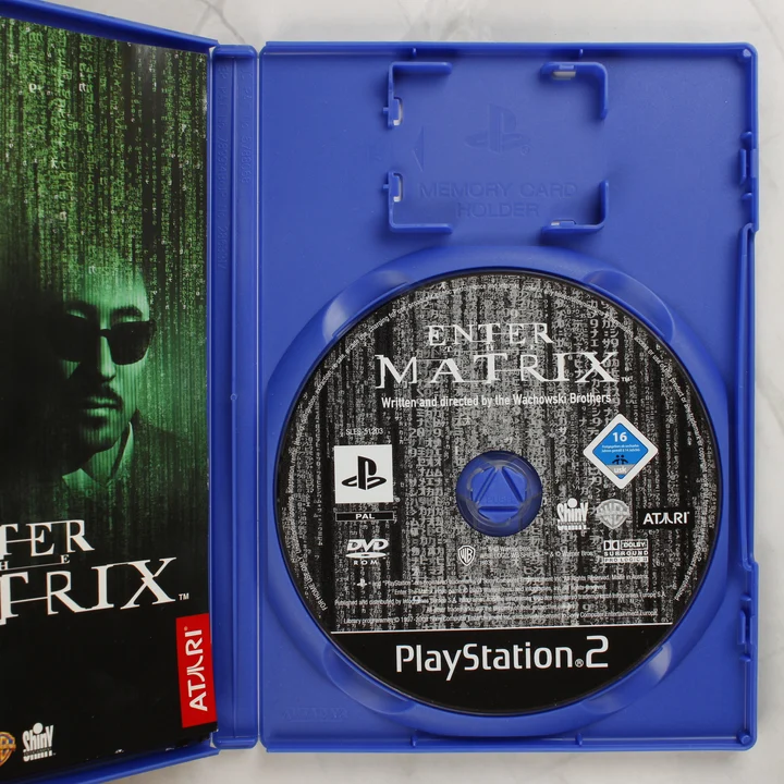 Enter the Matrix PlayStation 2 nyitott tok és lemez