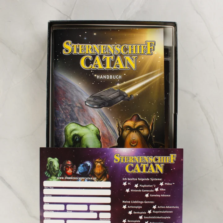 Sternenschiff Catan tartozékok Sternenschiff Catan kézikönyv és regisztrációs kártya