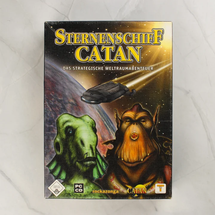 Sternenschiff Catan doboz eleje Sternenschiff Catan PC játék dobozának eleje