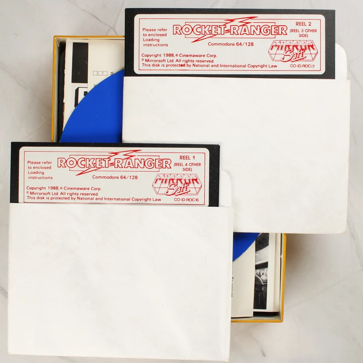 Rocket Ranger floppy lemezek Rocket Ranger 5,25 colos floppy lemezek papírtokban