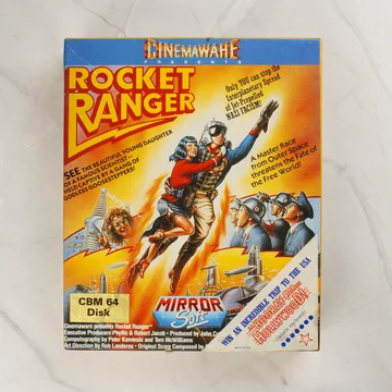 Rocket Ranger Commodore 64 videójáték dobozának előlapja