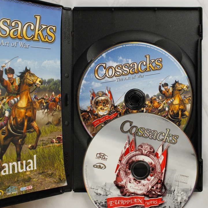 Cossacks: The Art of War nyitott tok lemezekkel