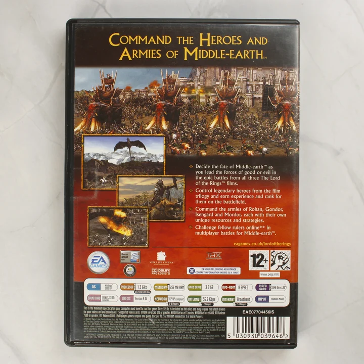 The Lord of the Rings: The Battle for Middle-earth PC játék hátoldala
