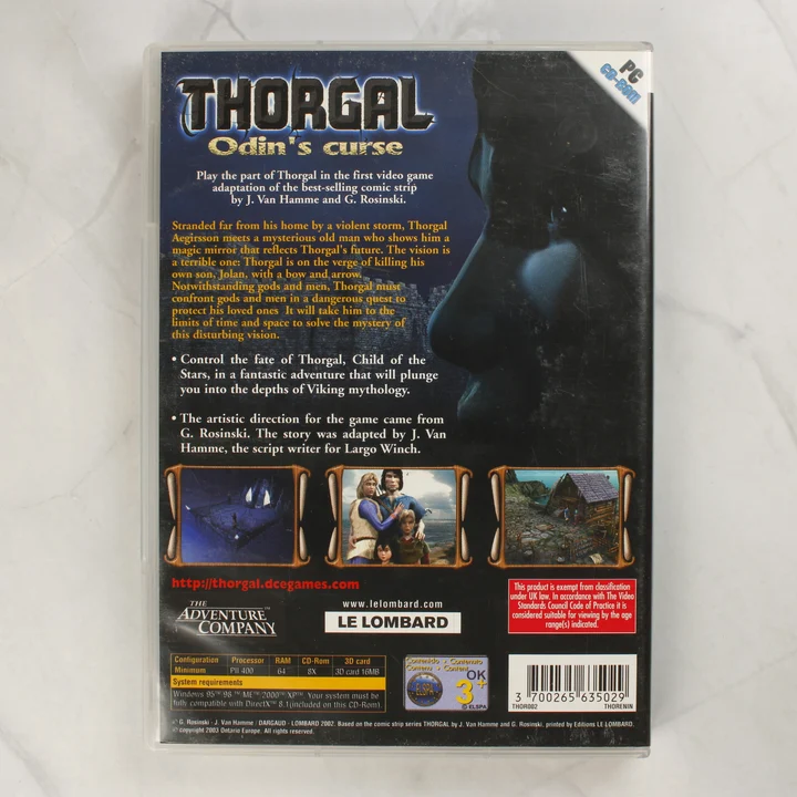 Thorgal Odin's Curse PC hátlap Thorgal: Odin's Curse PC játék hátoldala