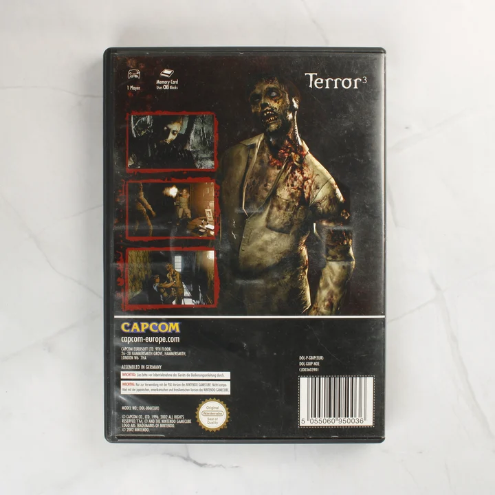 Resident Evil Nintendo GameCube játék hátlapja