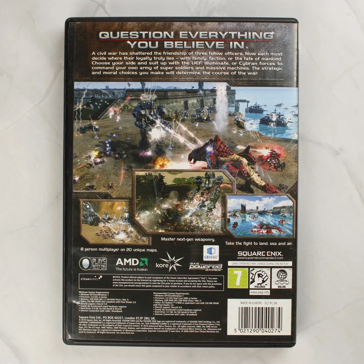Supreme Commander 2 PC játék hátlapja