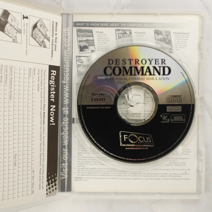 Destroyer Command PC lemez Destroyer Command PC játék lemez és belső füzet