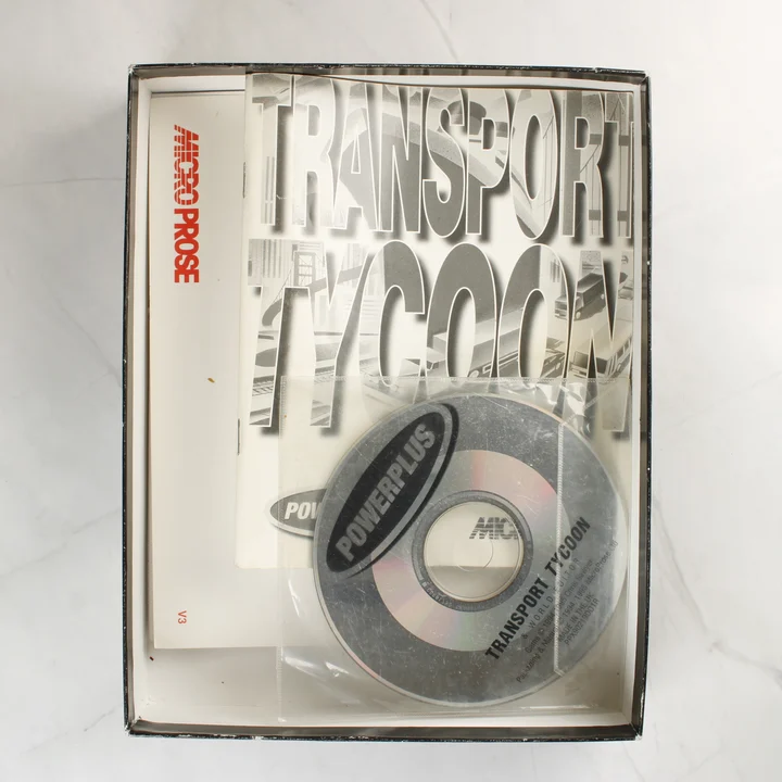 Transport Tycoon & World Editor doboz tartalma: CD és kézikönyv