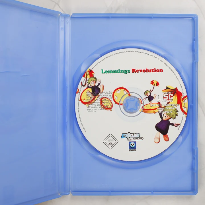 Lemmings Revolution PC CD lemez a tokban