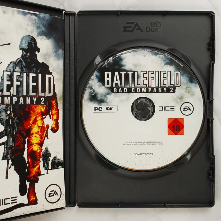 Battlefield Bad Company 2 PC belső Battlefield Bad Company 2 Limited Edition nyitott tok lemezzel