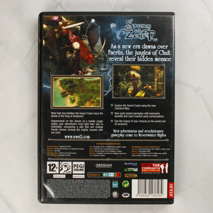 Neverwinter Nights 2 Storm of Zehir PC játék hátlapja