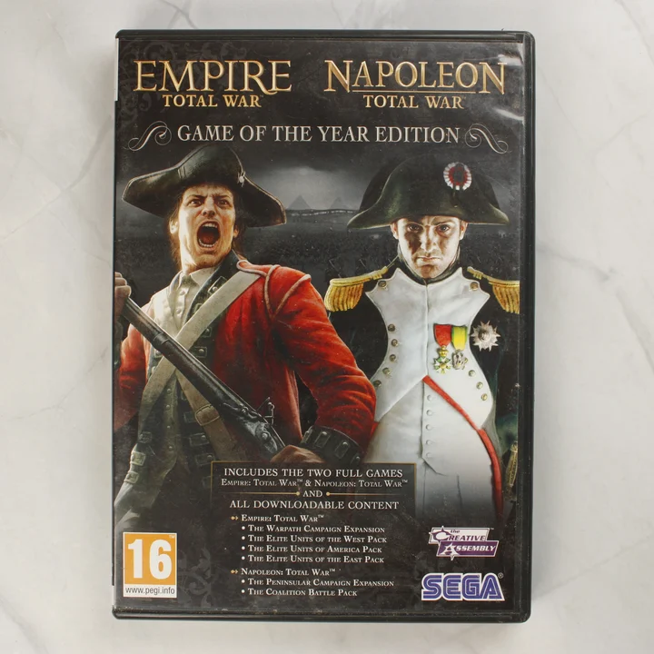 Empire és Napoleon Total War GOTY PC előlap Empire és Napoleon Total War Game of the Year Edition PC játék borítója