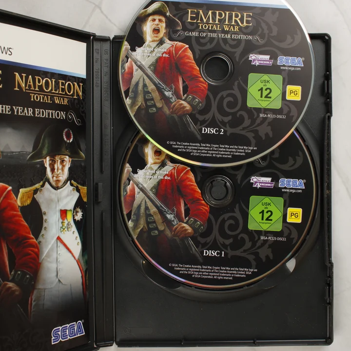 Empire és Napoleon Total War GOTY PC lemezek Empire és Napoleon Total War Game of the Year Edition nyitott tok és lemezek