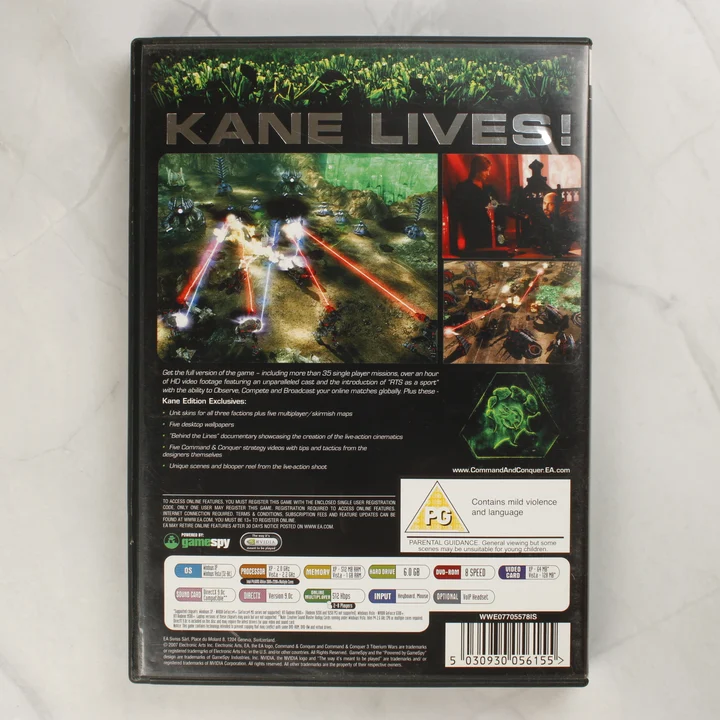 Command & Conquer 3 Kane Edition hátlap Command & Conquer 3 Tiberium Wars Kane Edition PC játék hátlapja