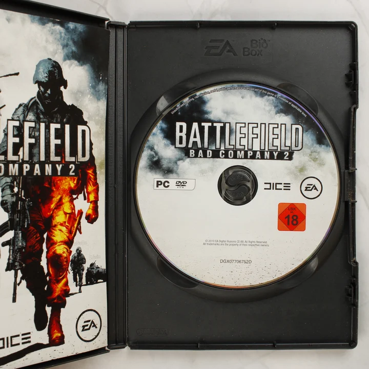 Battlefield Bad Company 2 PC lemez Battlefield Bad Company 2 nyitott tok és lemez